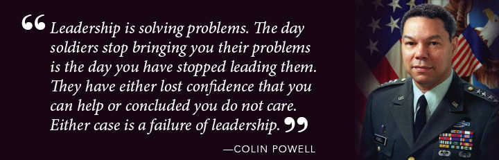 leadership quote and photo of Colin Powell