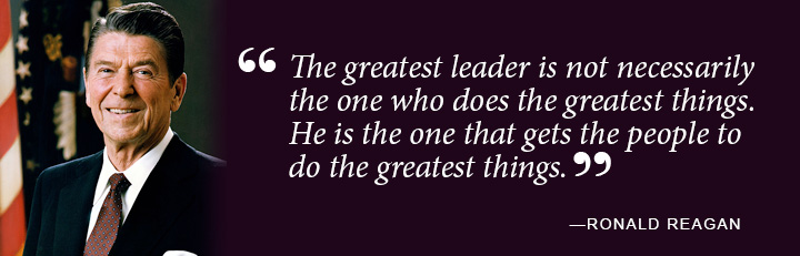 Ronald Reagan leadership quote and photo